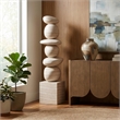 Meridian Furniture Torix Travertine Concrete Sculpture