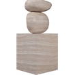 Meridian Furniture Torix Travertine Concrete Sculpture