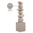 Meridian Furniture Torix Travertine Concrete Sculpture