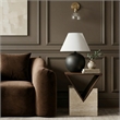 Meridian Furniture Opus Brown Travertine And Mango Wood End Table