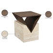 Meridian Furniture Opus Brown Travertine And Mango Wood End Table