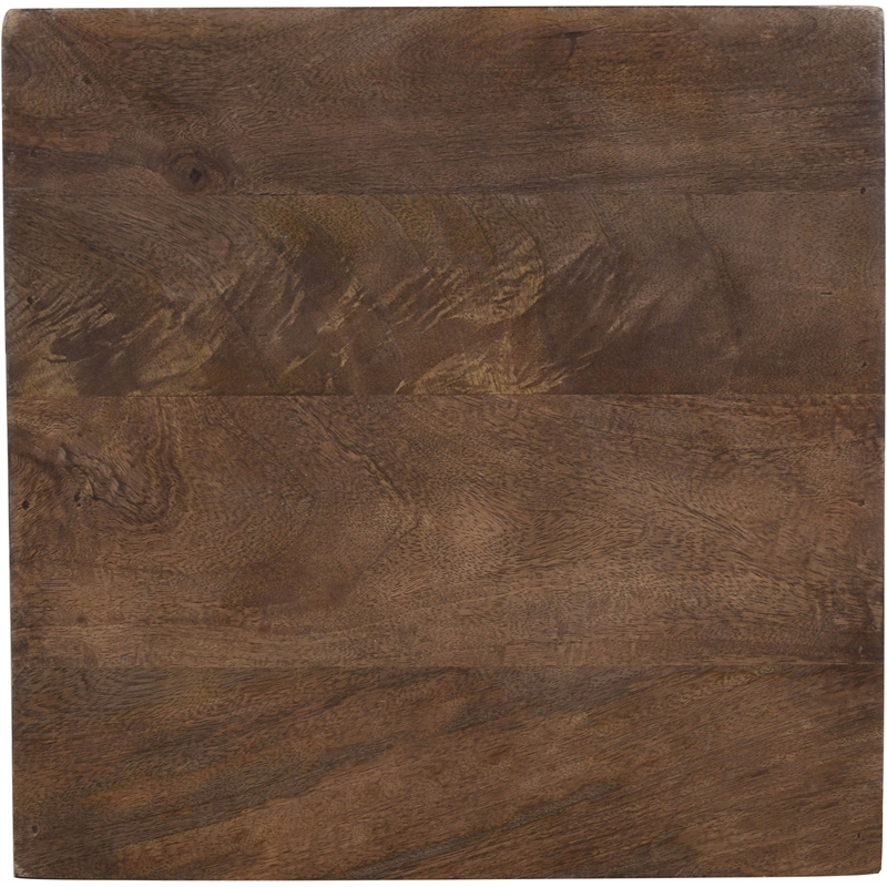 Meridian Furniture Opus Brown Travertine And Mango Wood End Table