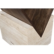 Meridian Furniture Opus Brown Travertine And Mango Wood End Table