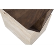 Meridian Furniture Opus Brown Travertine And Mango Wood End Table