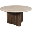 Meridian Furniture Pietra Brown Travertine And Mango Wood Coffee Table