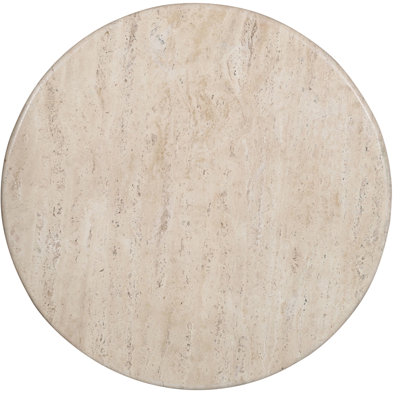 Meridian Furniture Pietra Brown Travertine And Mango Wood Coffee Table
