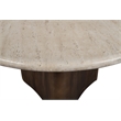 Meridian Furniture Pietra Brown Travertine And Mango Wood Coffee Table