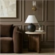 Meridian Furniture Pietra Brown Travertine And Mango Wood End Table