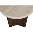 Meridian Furniture Pietra Brown Travertine And Mango Wood End Table