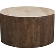 Meridian Furniture Solstice Brown Travertine And Mango Wood Coffee Table