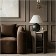 Meridian Furniture Solstice Brown Travertine And Mango Wood End Table