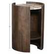 Meridian Furniture Solstice Brown Travertine And Mango Wood End Table