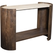 Meridian Furniture Solstice Brown Travertine And Mango Wood Console Table