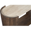 Meridian Furniture Solstice Brown Travertine And Mango Wood Console Table