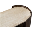 Meridian Furniture Solstice Brown Travertine And Mango Wood Console Table