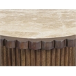Meridian Furniture Elvira Beige / Brown Marble And Mango Wood Coffee Table