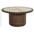 Meridian Furniture Elvira Beige / Brown Marble And Mango Wood Coffee Table