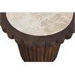 Meridian Furniture Elvira Beige / Brown Marble And Mango Wood End Table