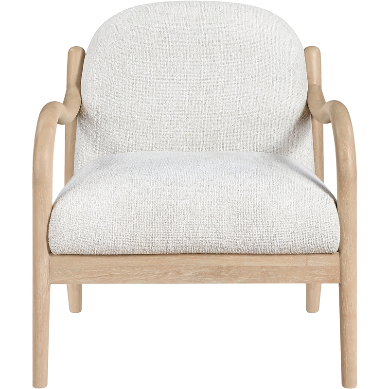 Meridian Furniture Helmsley Cream Performance Fabric Upholstered Accent Chair