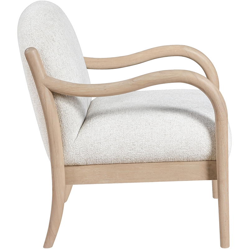 Meridian Furniture Helmsley Cream Performance Fabric Upholstered Accent Chair