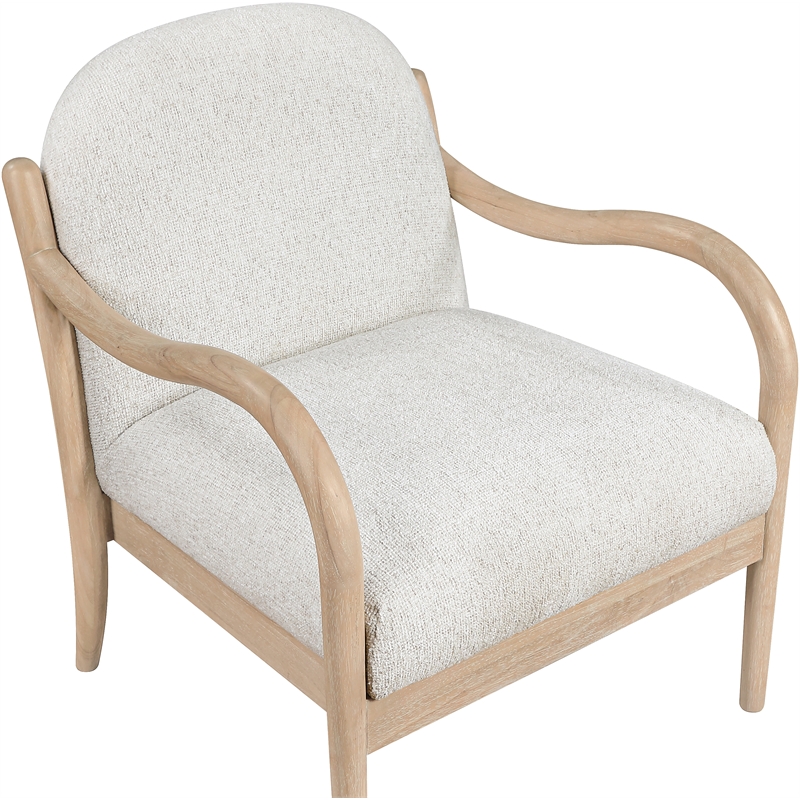 Meridian Furniture Helmsley Cream Performance Fabric Upholstered Accent Chair