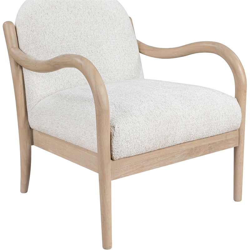 Meridian Furniture Helmsley Cream Performance Fabric Upholstered Accent Chair