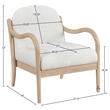 Meridian Furniture Helmsley Cream Performance Fabric Upholstered Accent Chair
