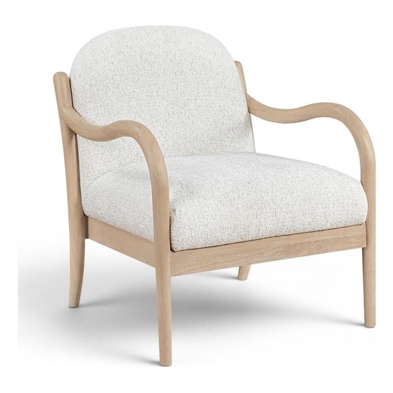 Meridian Furniture Helmsley Cream Performance Fabric Upholstered Accent Chair