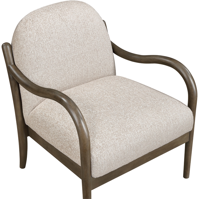 Meridian Furniture Helmsley Beige Performance Fabric Upholstered Accent Chair