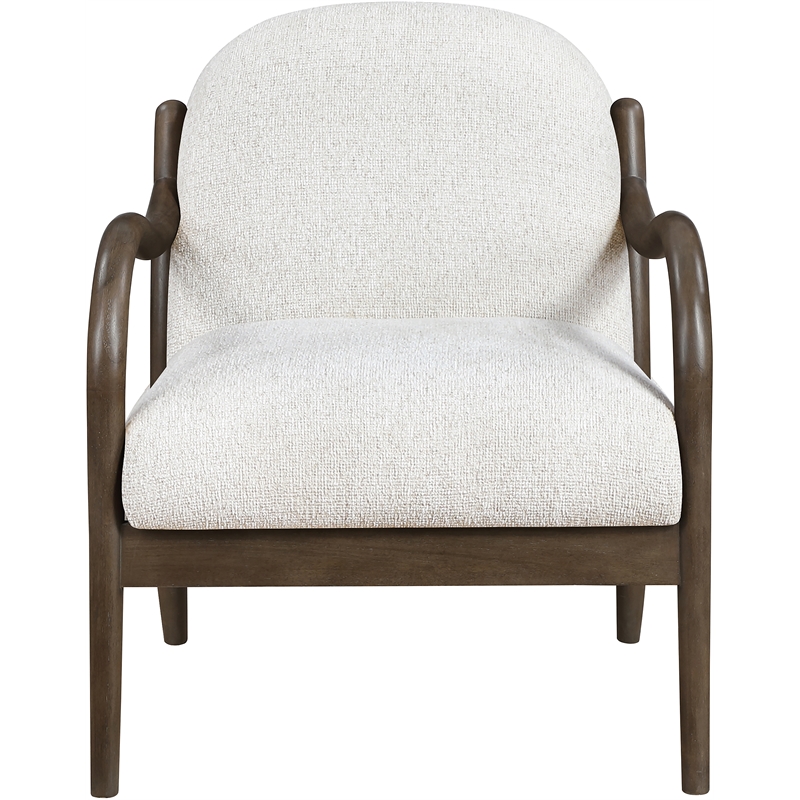 Meridian Furniture Helmsley Cream Performance Fabric Upholstered Accent Chair