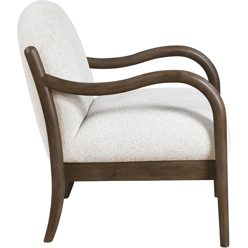 Meridian Furniture Helmsley Cream Performance Fabric Upholstered Accent Chair