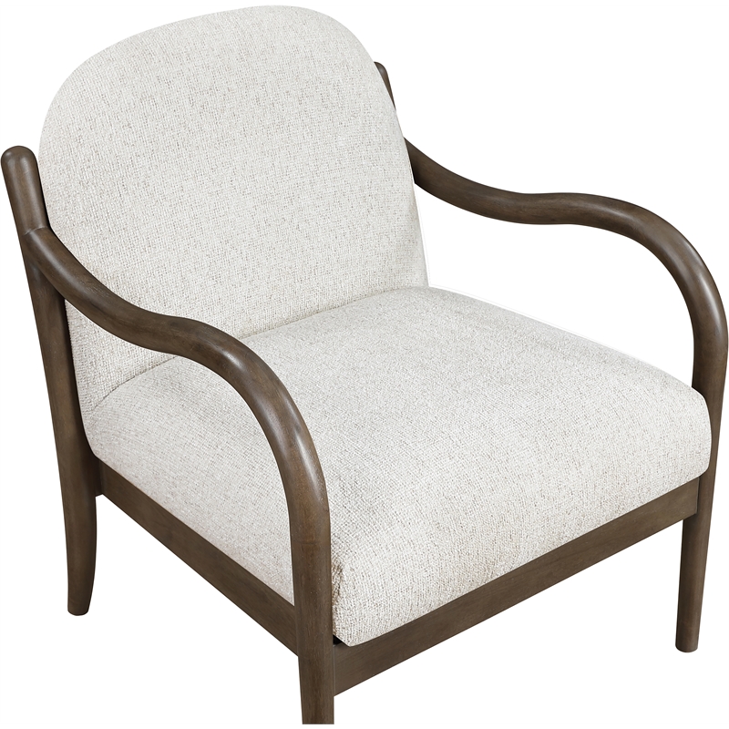 Meridian Furniture Helmsley Cream Performance Fabric Upholstered Accent Chair