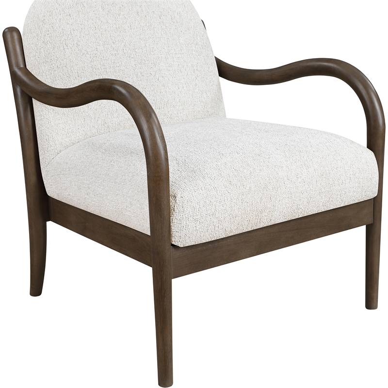 Meridian Furniture Helmsley Cream Performance Fabric Upholstered Accent Chair