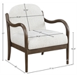 Meridian Furniture Helmsley Cream Performance Fabric Upholstered Accent Chair