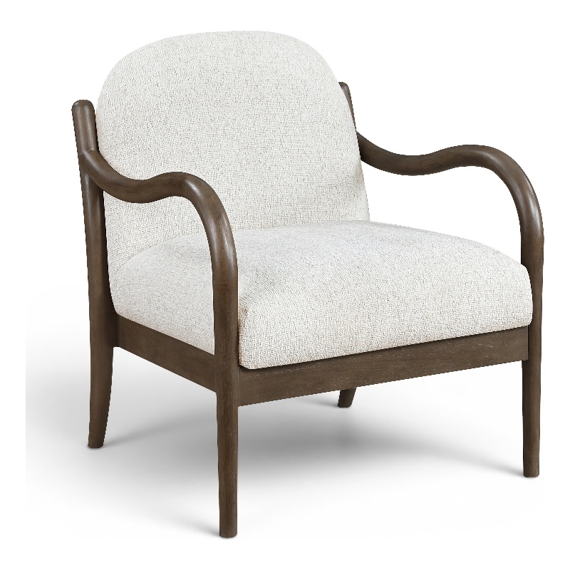 Meridian Furniture Helmsley Cream Performance Fabric Upholstered Accent Chair