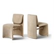 Meridian Furniture Slique Beige Performance Fabric Dining Chair (Set of 2)