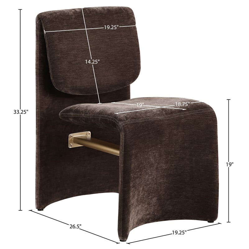 Meridian Furniture Slique Brown Performance Fabric Dining Chair (Set of 2)
