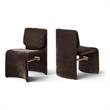 Meridian Furniture Slique Brown Performance Fabric Dining Chair (Set of 2)
