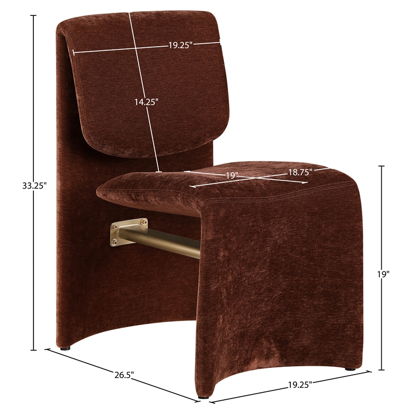 Meridian Furniture Slique Burgundy Performance Fabric Dining Chair (Set of 2)