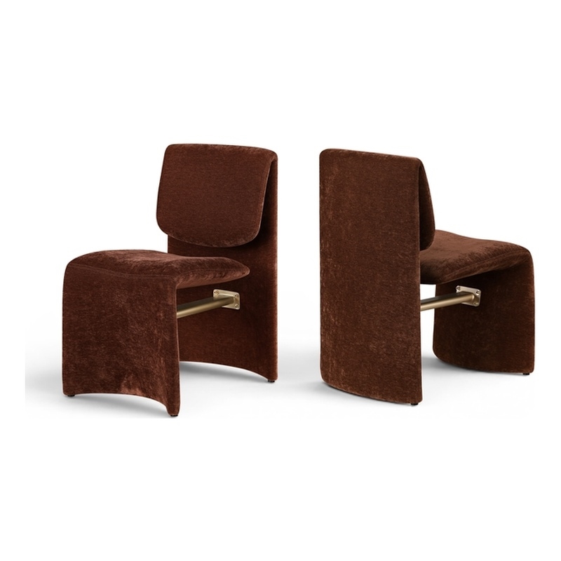 Meridian Furniture Slique Burgundy Performance Fabric Dining Chair (Set of 2)
