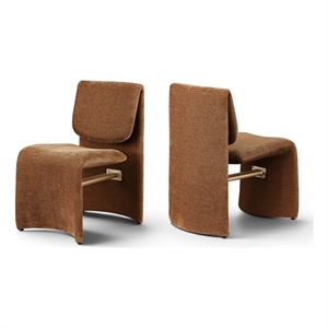 Meridian Furniture Slique Cognac Performance Fabric Dining Chair (Set of 2)