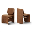Meridian Furniture Slique Cognac Performance Fabric Dining Chair (Set of 2)