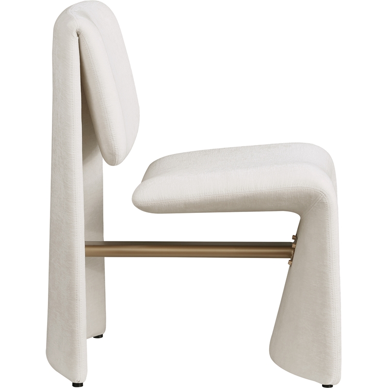 Meridian Furniture Slique Cream Performance Fabric Dining Chair (Set of 2)