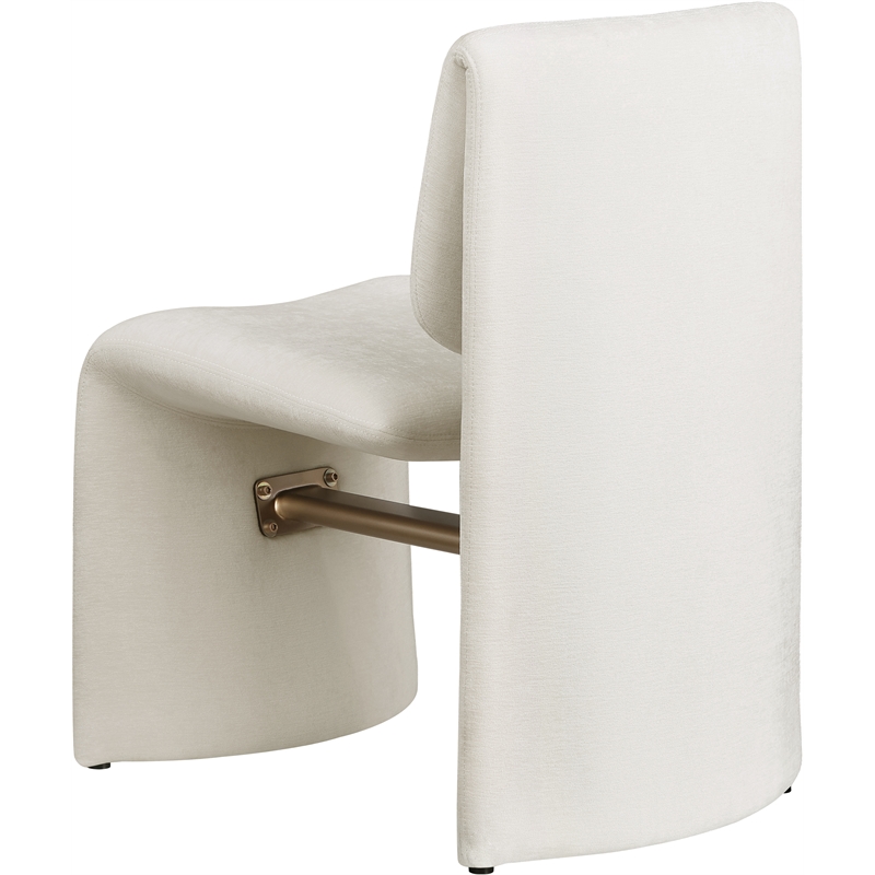 Meridian Furniture Slique Cream Performance Fabric Dining Chair (Set of 2)