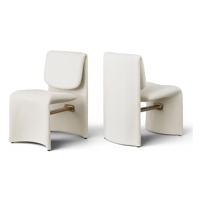 Meridian Furniture Slique Cream Performance Fabric Dining Chair (Set of 2)