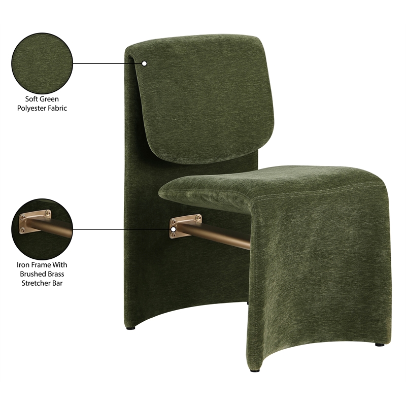 Meridian Furniture Slique Green Performance Fabric Dining Chair (Set of 2)