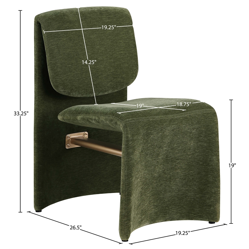 Meridian Furniture Slique Green Performance Fabric Dining Chair (Set of 2)