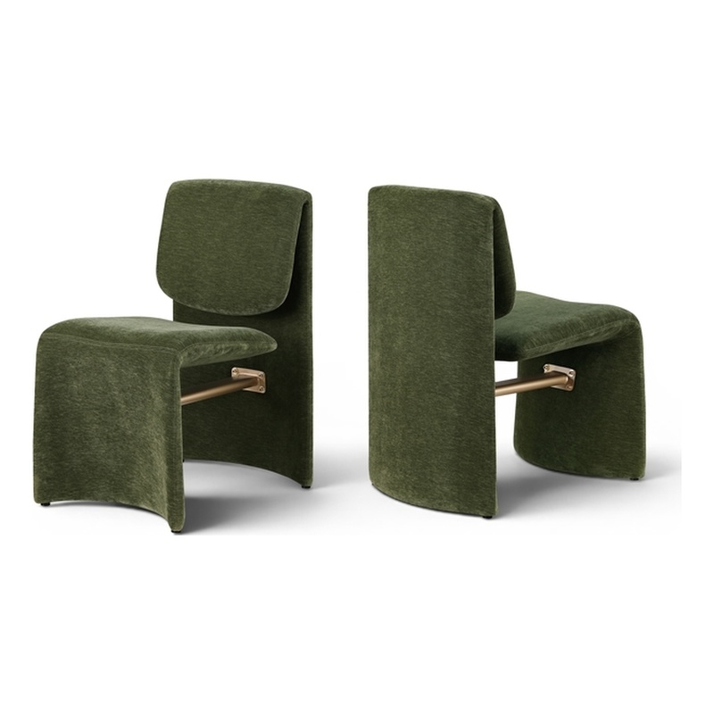 Meridian Furniture Slique Green Performance Fabric Dining Chair (Set of 2)