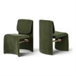 Meridian Furniture Slique Green Performance Fabric Dining Chair (Set of 2)