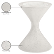 Meridian Furniture Vessa Cream Indoor / Outdoor Concrete Planter
